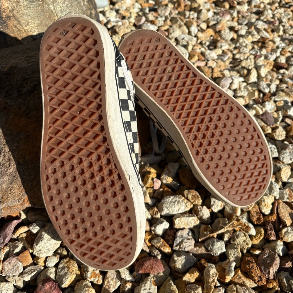 Vans Old Skool Checkerboard Suede Black and White Beach Skate California Active - Picture 4 of 6